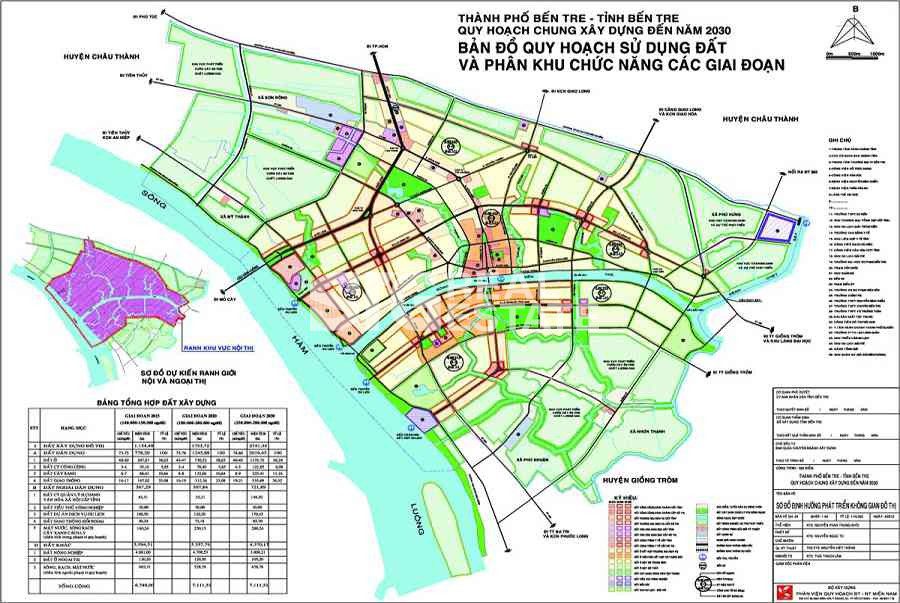 Bản đồ quy hoạch huyện Châu Thành (Bến Tre) năm 2024 - \